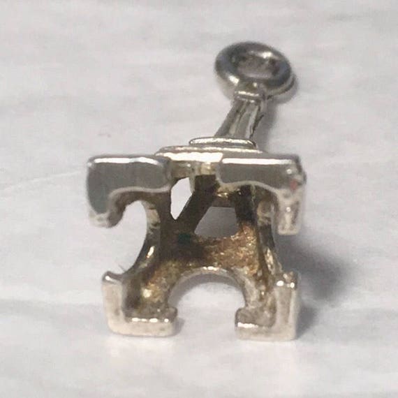 Vintage Sterling Silver Travel Charm Paris Eiffel… - image 2