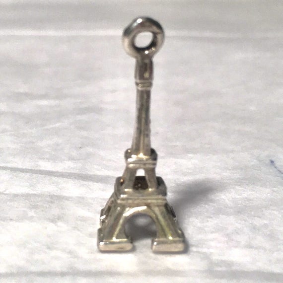 Vintage Sterling Silver Travel Charm Paris Eiffel… - image 7