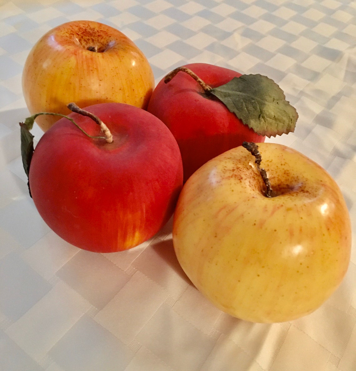 ARTIFICIAL FRUIT APPLES Set of Four Real Look Artificial Fruit Etsy