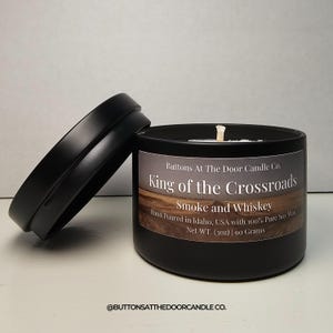Whiskey & Smoke Soy Candle – Supernatural Fandom Gift, Dark Academia Decor