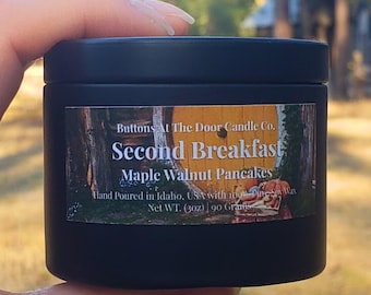 Second Breakfast Soy Candle – Maple Walnut Pancakes, Shire-Inspired