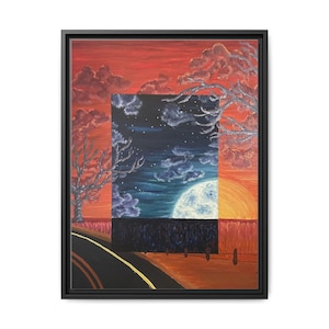 Multicolor Framed Canvas Art Print, Colorful Wall Decor, Abstract Painting, Home Decor, Gift for Art Lovers, Unique Wall Art