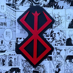 Brand Of Sacrifice style logo 3D printed wall/sign decor - Berserk/Guts neck symbol/sign