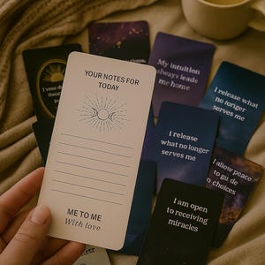 50 Manifestation Affirmation Cards for Daily Mindset & Law of Attraction | Spiritual Self-Love Oracle Deck | Digital Printable PDF