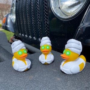 Spa Duck Miniature Figurine For Jeeps Dashboards