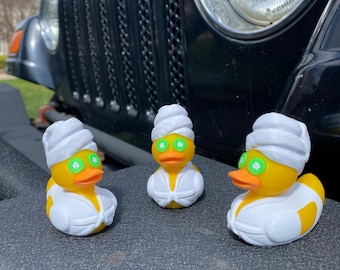 Spa Duck Miniature Figurine For Jeeps Dashboards