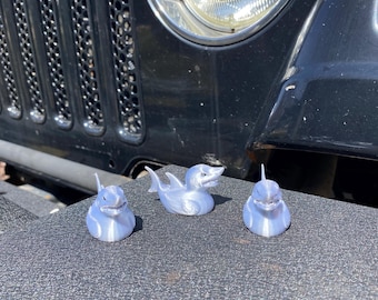 Miniatuurbeeldje haaieneend voor dashboards jeeps