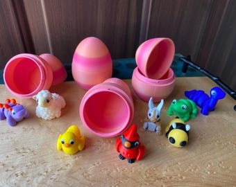 MYSTERY Fidget Ostereier - 4 Eier gefüllt mit 2 Gelenk Flexy Mystery Fidgets pro Ei 2 Farboptionen für die Eier