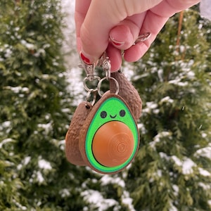Cute Kawaii Avocado Clicker Clicky Sensory Fidget Toy Keychains
