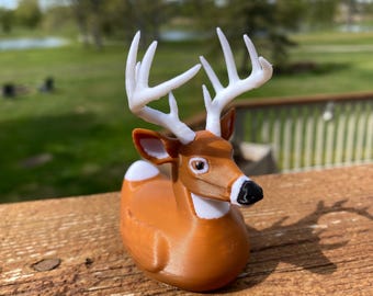 Whitetail Deer Buck Duck Miniature Figurine For Jeeps Dashboards