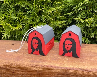 Mona Lisa Barn Haggerty Rd. Commerce Twp. Michigan Barn Miniatire Replicas And Christmas Tree Ornaments