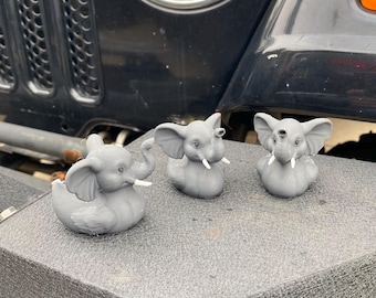 Elephant Duck Miniature Figurine For Jeeps Dashboards