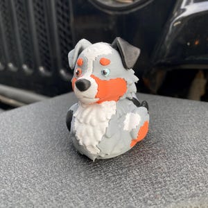 Australian Shepherd- Aussie Duck-Miniature Figurine For Jeep Dashboards-3D Printed