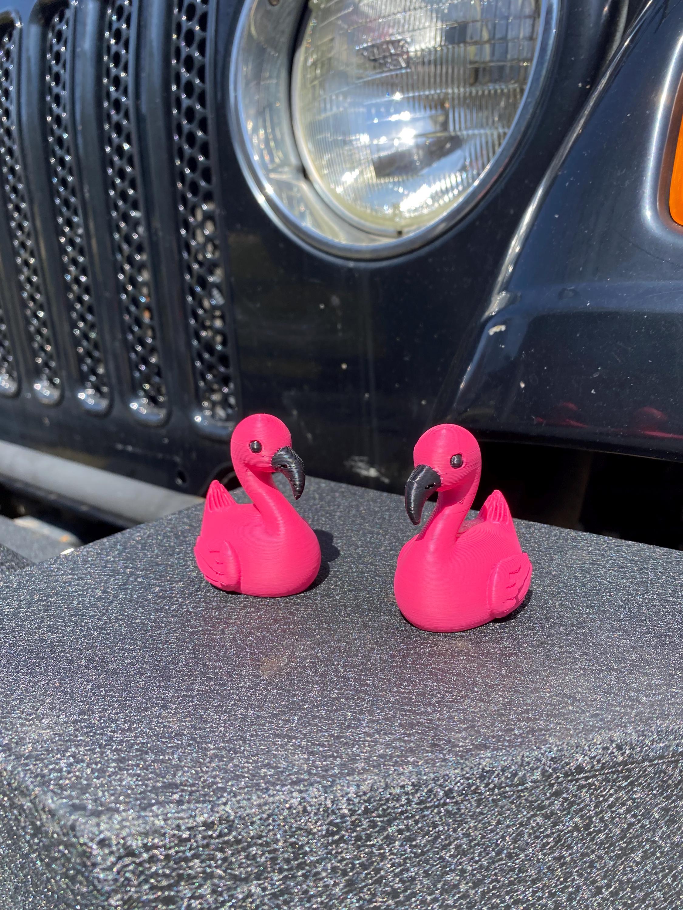 Flamingo Duck Miniature Figurine For Jeeps Dashboards