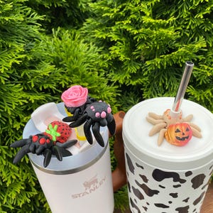 Spider Straw Toppers/ Charms Straw Buddies For Stanley Tumblers Or Other 9.5mm Straws
