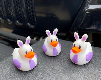 Easter Bunny Duck Miniature Figurine For Jeeps Dashboards