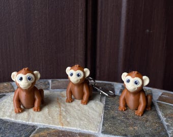 Articulated Monkey Fidget Toys and Keychains 3D Printed JUMBO Size Available