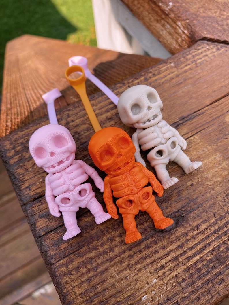 Skeleton Halloween Creepy Funny Cute Straw Toppers/ Charms For Stanley Tumblers Or Other 9.5mm Straws image 3