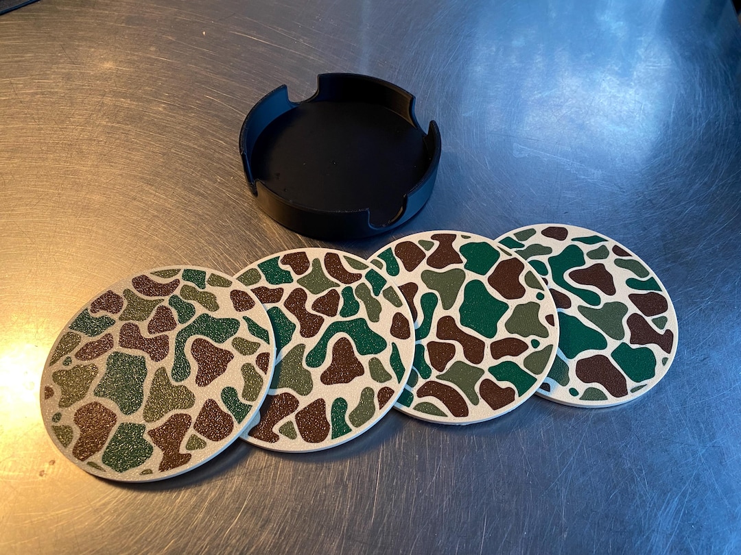 Custom 3D Printed Coaster Set With Holder | Personalized Logo Coasters ...