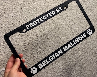 3D-geprint Belgische Mechelaar nummerplaat frame-PETG-filament beschermd door Belgische Mechelaar Frame-pootafdruk plaat frame cadeau