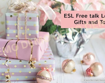 Ready-To-Use Kids' ESL Free Talk Lesson - Gifts and Toys | No-prep Kids (ages 6-12) English Conversation Curriculum for ESL teachers!