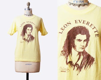 Vintage 70s LEON EVERETTE TShirt / 1970s Country Music Tour Concert Tee T Shirt Shirt s m