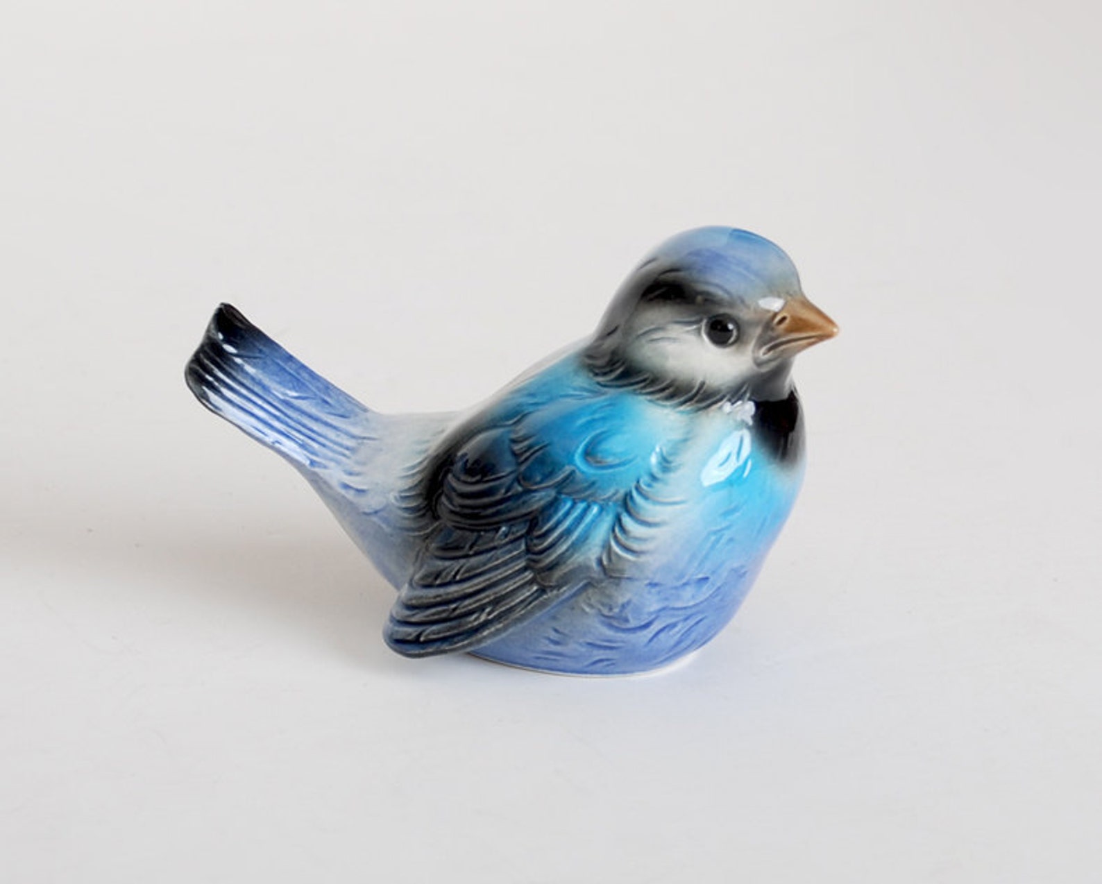 Vintage 70s Goebel Porcelain Blue Bird Figurine CV73 Etsy