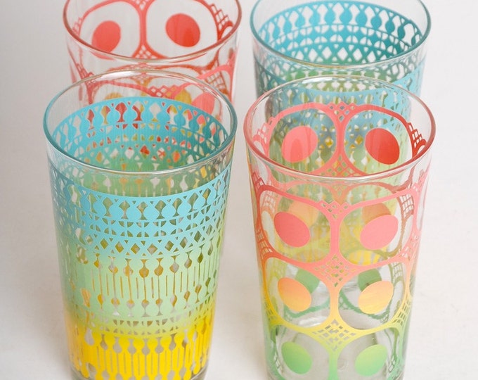 Set of 4 MOD Drinking Glasses - Etsy
