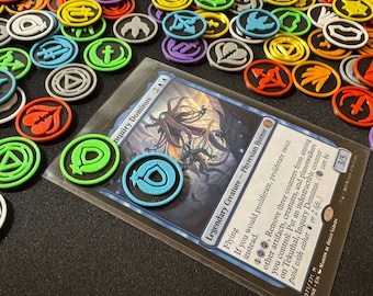 3D Printed MTG Ability Counter Tokens: Magic the Gathering Status Symbols