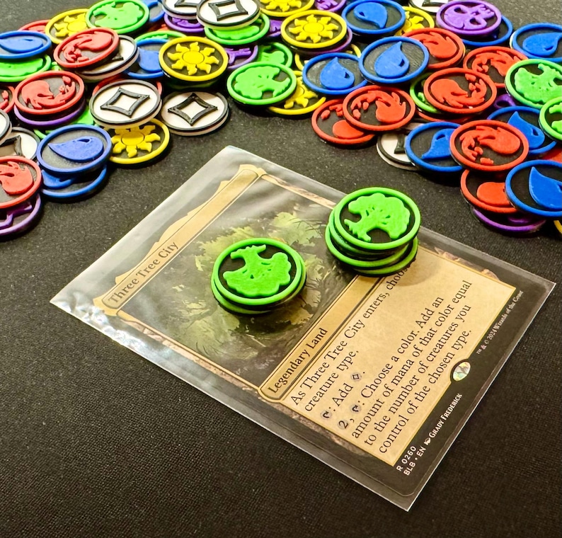 Custom MTG Mana Token Coins: Game Counter Set for Magic the Gathering ...