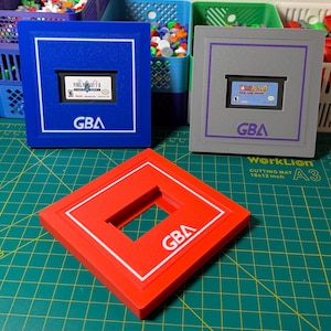 Custom Display Frames for GameBoy Advance Game Cartridges - Display Frames for GBA Games with Customizable Colors