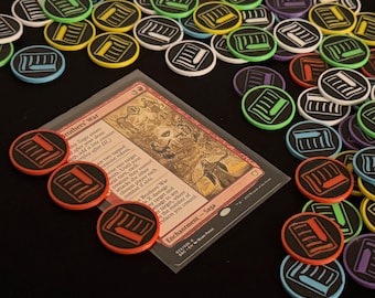 Custom Lore Counters for MTG: Textured Game Tokens for Magic The Gathering TCG