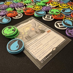 Custom MTG Mana Counters - Magic the Gathering Mana Counter Tokens with Textured Finish, MTG Counters, Counter Set, MTG Tokens, Mana Coins