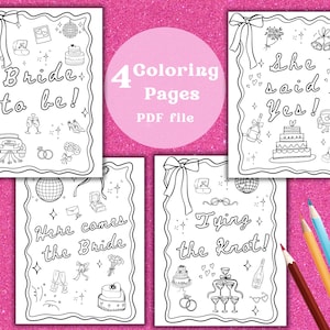 Bridal Shower Adult Coloring Pages, Bridal Coloring, Bridal Shower Activity, Hand Drawn Doodles PDF,  Scribble Design, Instant Download