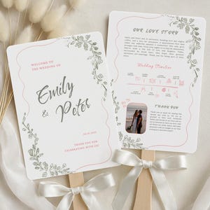 Wedding program Fan Wedding timeline Program Fan Printable Ceremony Program template download DIY Wildflower Wedding Fan, Outdoor Wedding