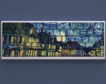 Van Gogh Starry Night Keycaps, Side Legends, 130 Keys PBT Cherry Profile, Artistic Oil Painting, Artisan Mechanical Keycaps