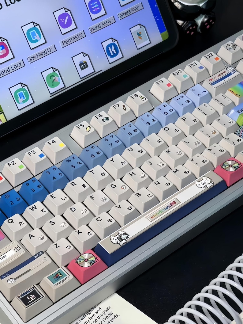 Crazy Win98 Retro Pixel Keycap Set – 126 Keys PBT Cherry Profile ...