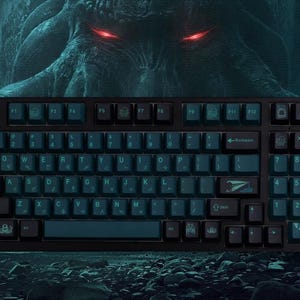 GMK Abyss Keycap Set, 129 Keys PBT Cherry Profile, Mechanical Keyboard Keycaps, Artisan Keycaps, Bold Aesthetic, Gamer Style