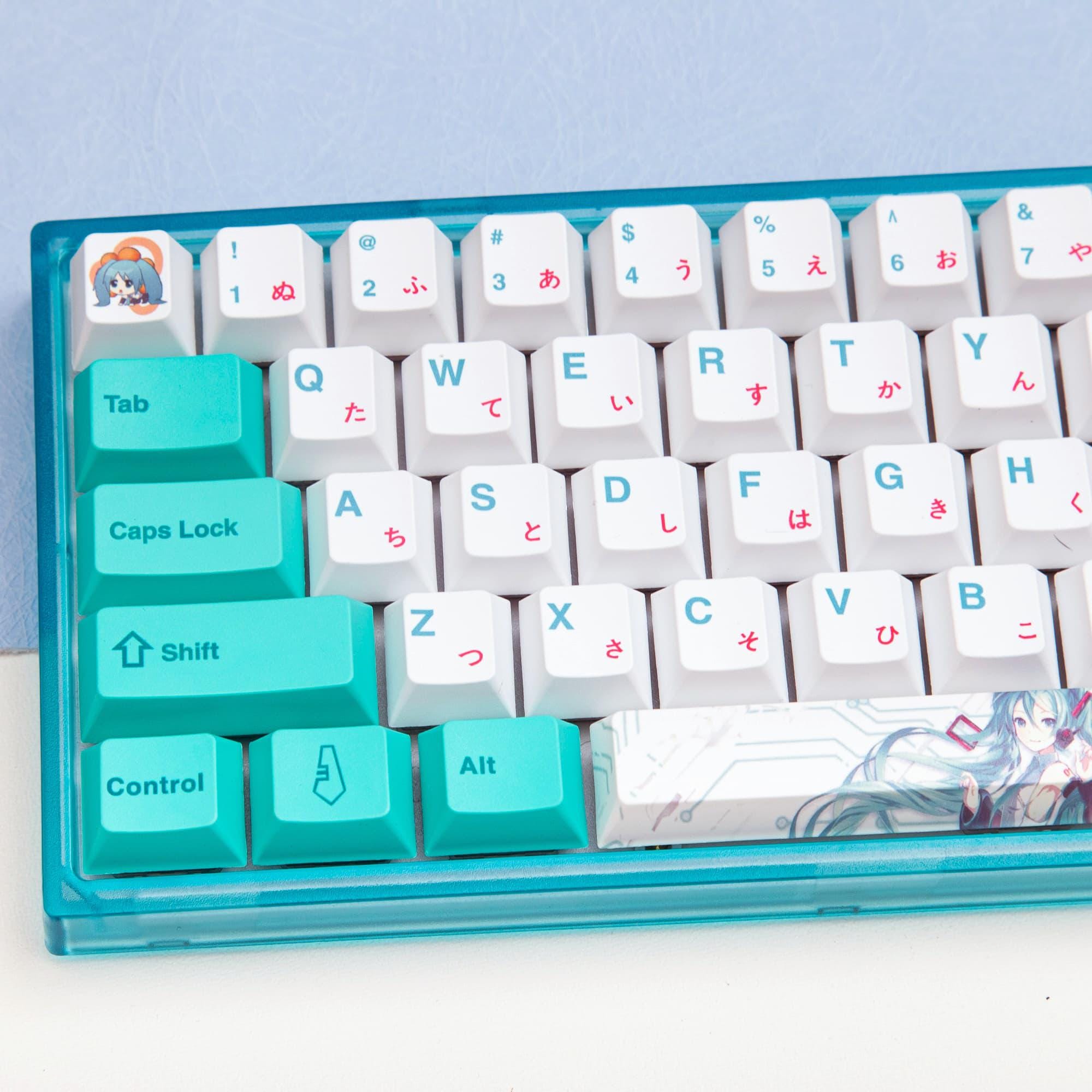 Miku Keys Hatsune Miku Anime Keycaps Set – Japanese Style, 140-key Cherry Profile ...