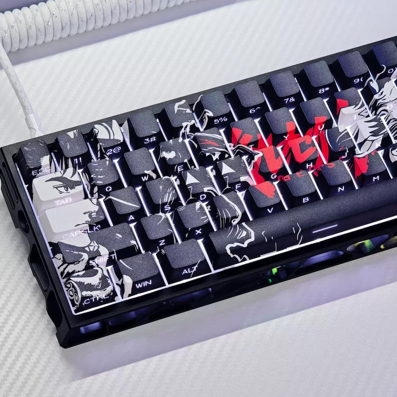 Goth Key Cap Set Berserk Inspired Keycap Set, Dark Knight Guts Theme, 98 Keys PBT Cherry ...