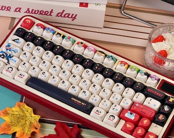 Japanese Pokémon Keycap Set – 132 Keys MOA Profile PBT Keycaps