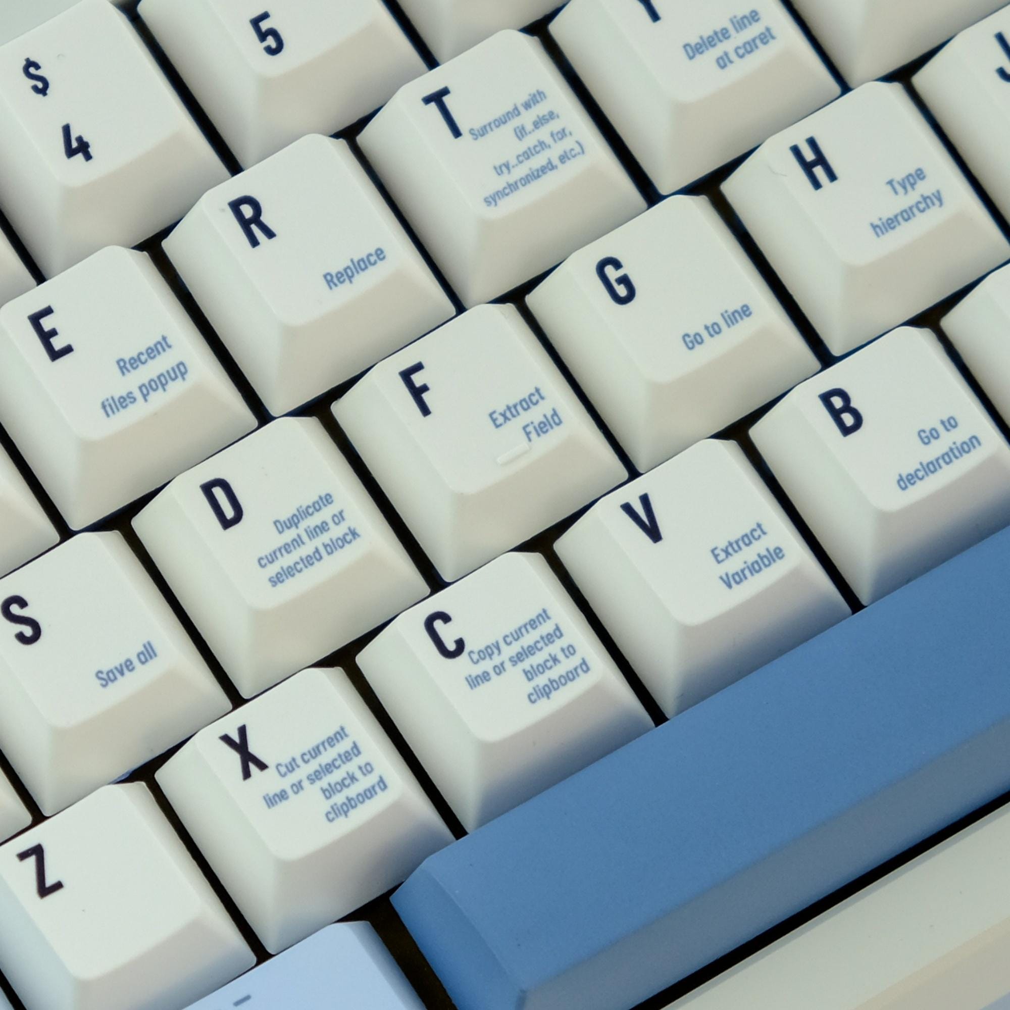 Programmer Style Keycap Set, 148 Keys PBT Cherry Profile, Mechanical ...