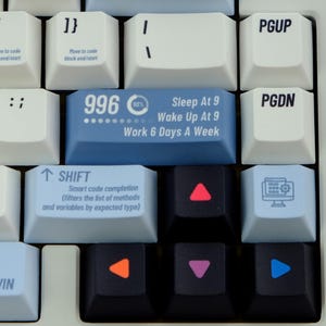 Programmer Style Keycap Set, 148 Keys PBT Cherry Profile, Mechanical ...