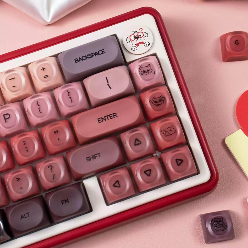 Lipstick Styple Keycap Set – 131 Keys PBT+PC HOA Profile – Custom ...