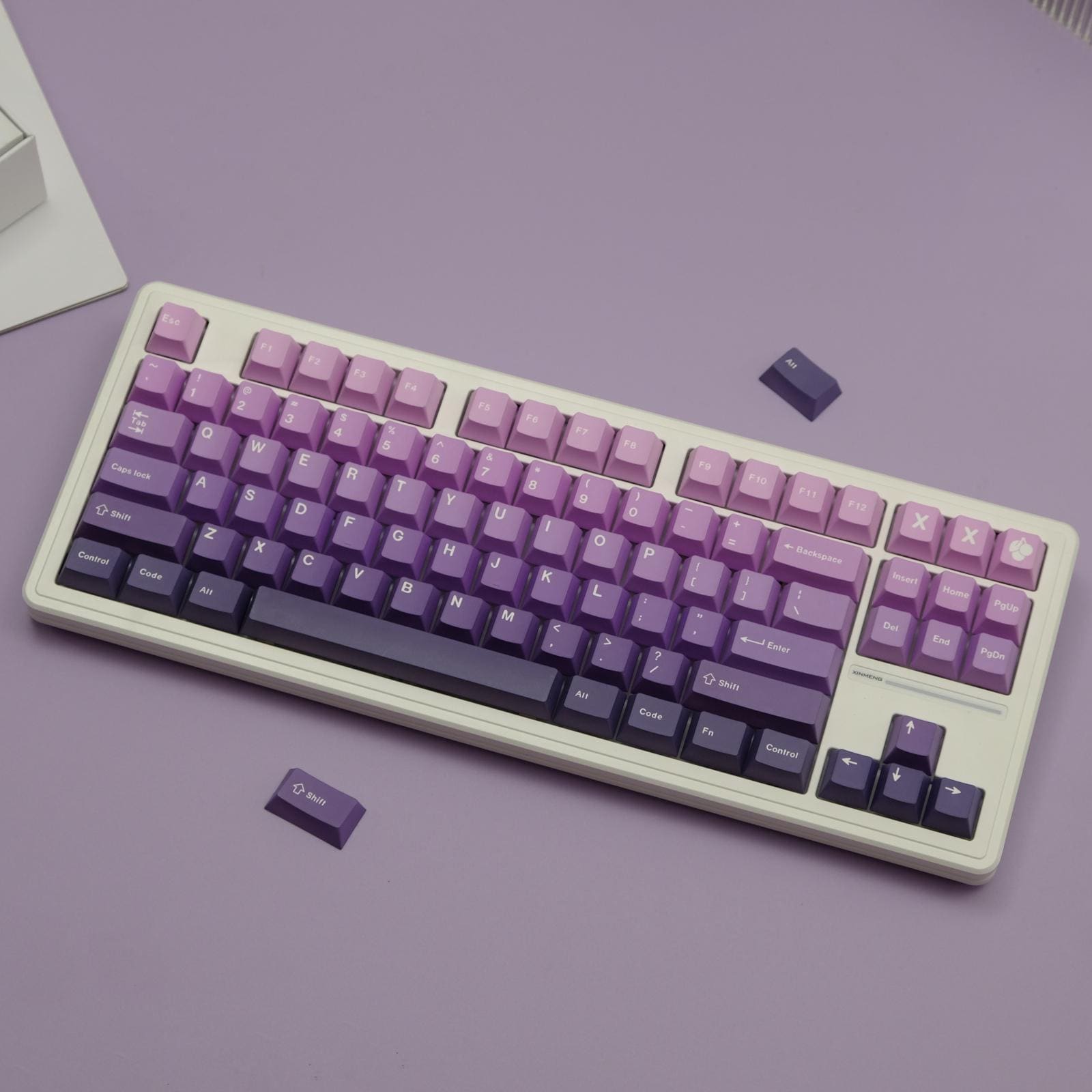 夢のようなグラデーションパープルキーキャップセット、148個のPBT 