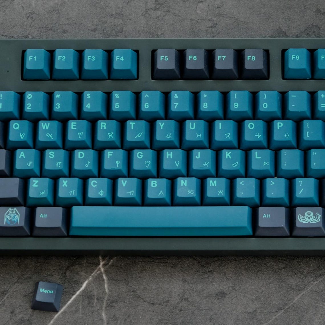 GMK Abyss Keycap Set, 129 Keys PBT Cherry Profile, Mechanical Keyboard ...
