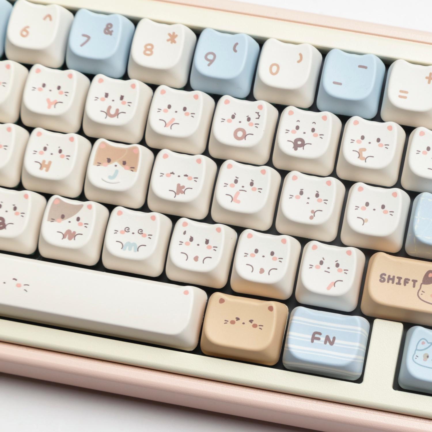 シーソルトキャットキーキャップセット – 140キー PBT MAOプロファイル