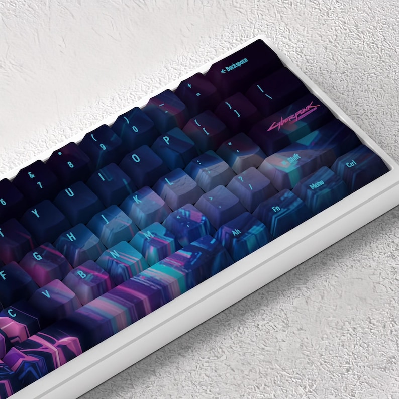 Cyberpunk Lucy Keycaps, Edgerunners Inspired, Minimalist 73-key Cherry ...