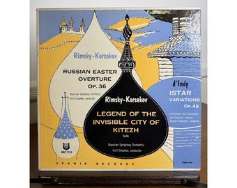 Rimsky Korsakov LP Russian Easter Urania URLP 7115 VG- Vinyl
