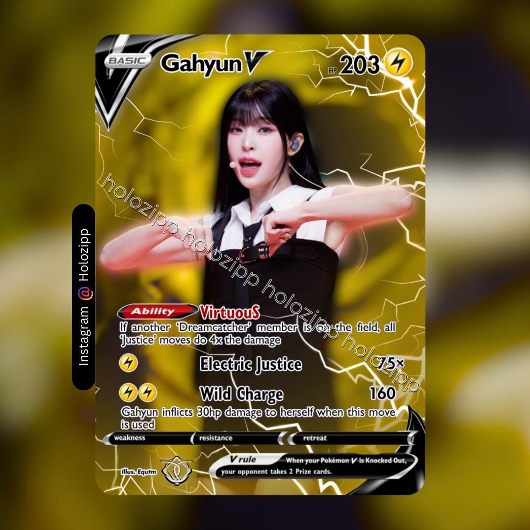 Dreamcatcher “justice” V Pokémon Cards Kpop Photocards - Etsy